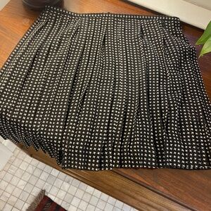 Madewell Black and White Patterned Mini Skirt